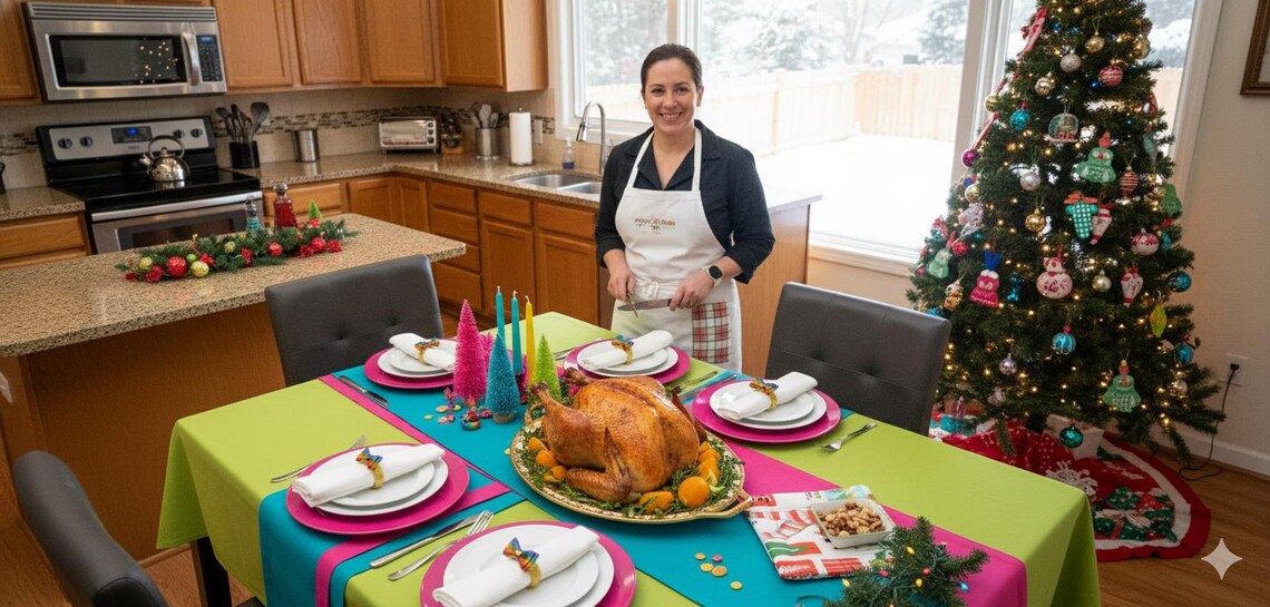 Holiday Hunks Pot Holder – Campy Christmas Kitchen Couture! Set of 2 Insulated Christmas Gifts Great Stocking Stuffer