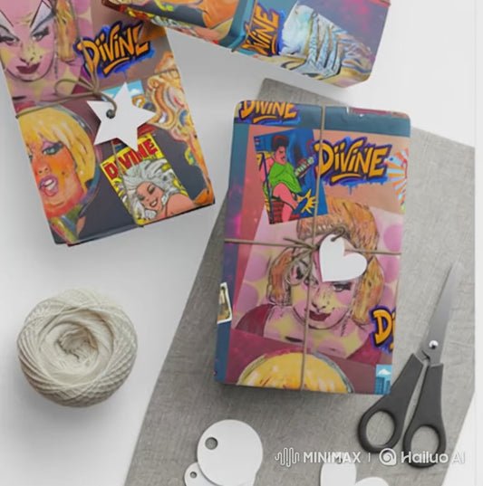 Draq Queen "Divine" Wrapping Paper Camp, Glamour & Filth in Every Fold!