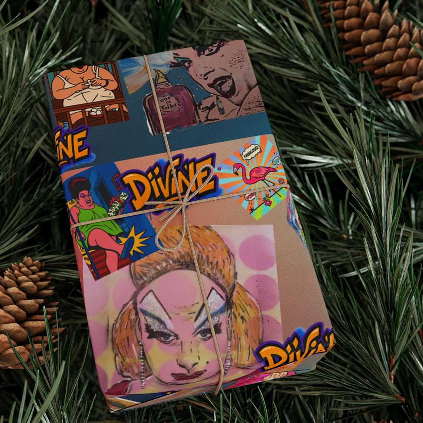 Draq Queen "Divine" Wrapping Paper Camp, Glamour & Filth in Every Fold!