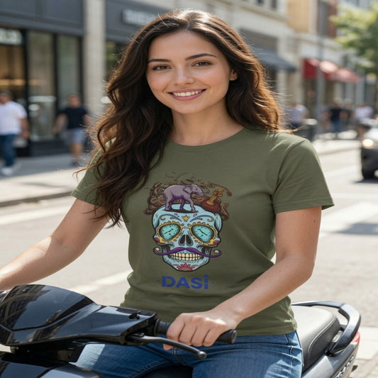 DALÍ MUERTE: Surreal Skull Fiesta T Shirt